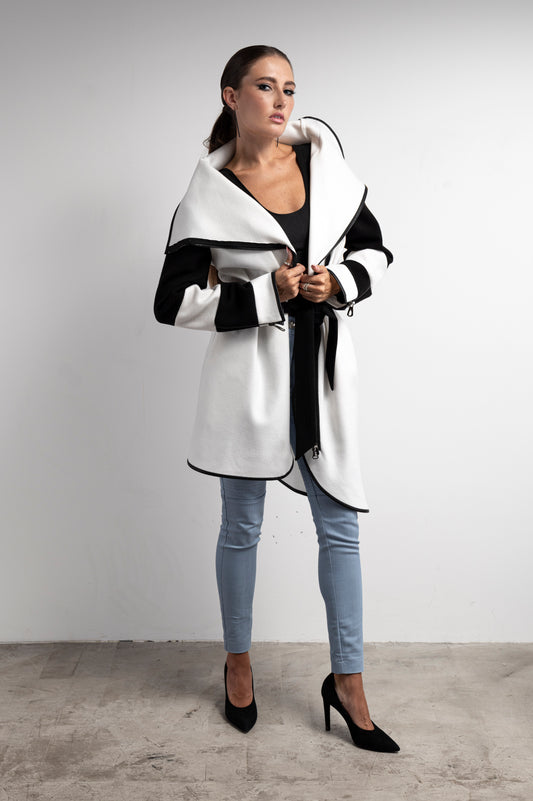Color Blocked Coat