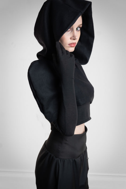 Crop Hood with Long Sleeve