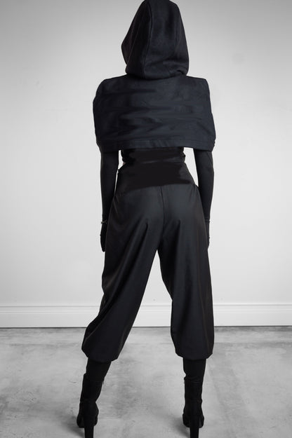 Crop Hood with Long Sleeve