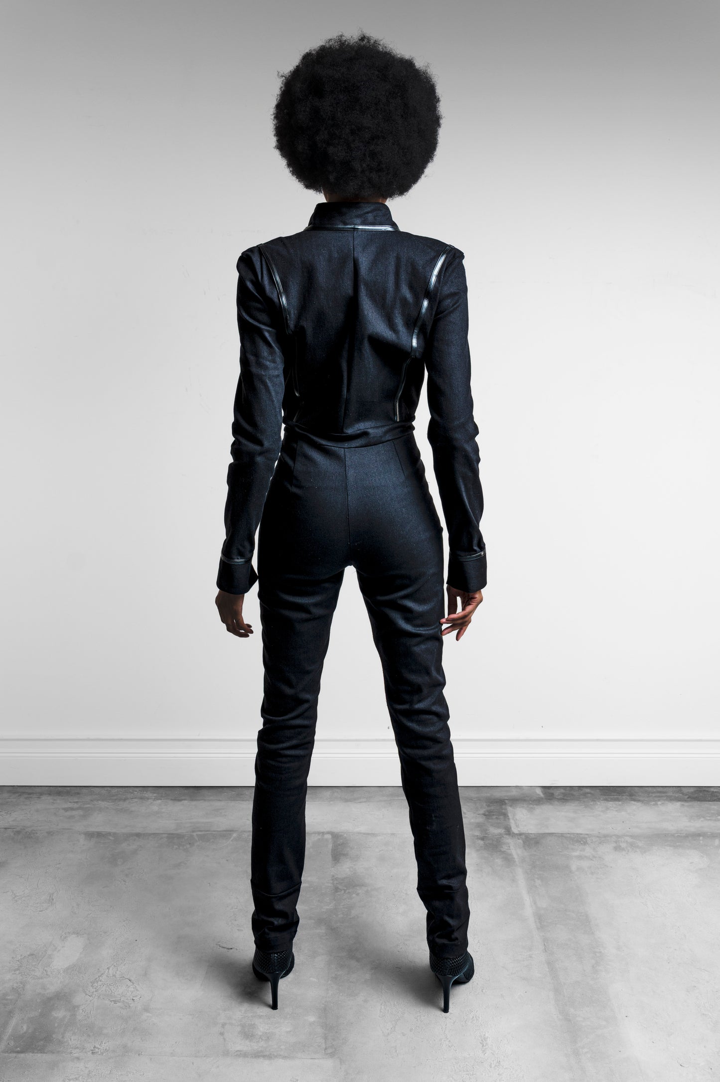 Piped jumpsuit - women's cut