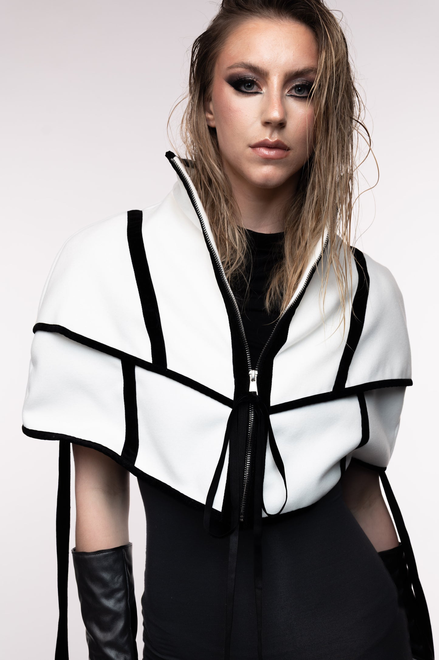 Zip-Up Cape Shrug