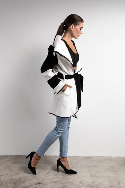 Color Blocked Coat