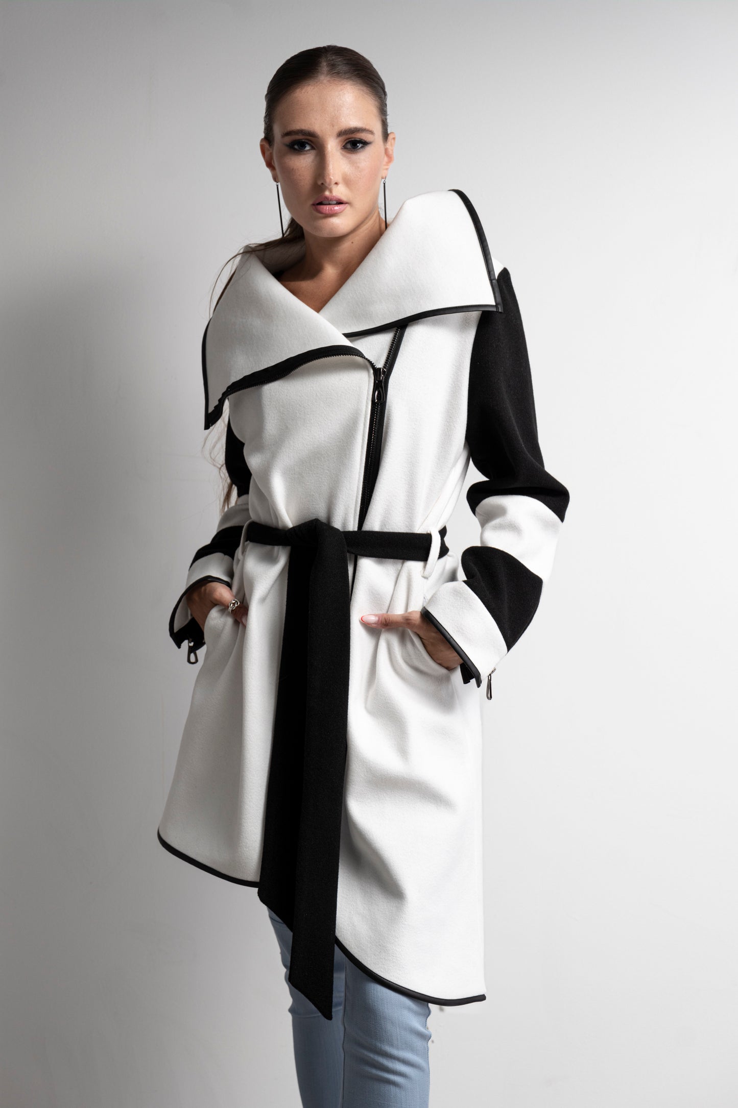 Color Blocked Coat